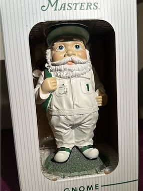 Masters White and Green Golf Gnome Figurine